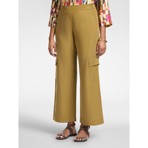 Elena Mirò - Cargo fluidi misto lyocell - Marrone