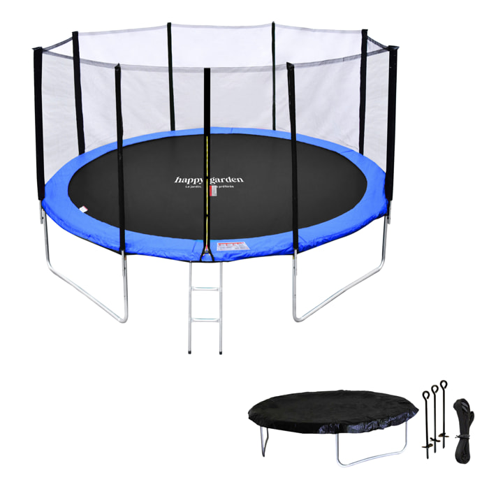 Trampoline réversible avec accessoires -