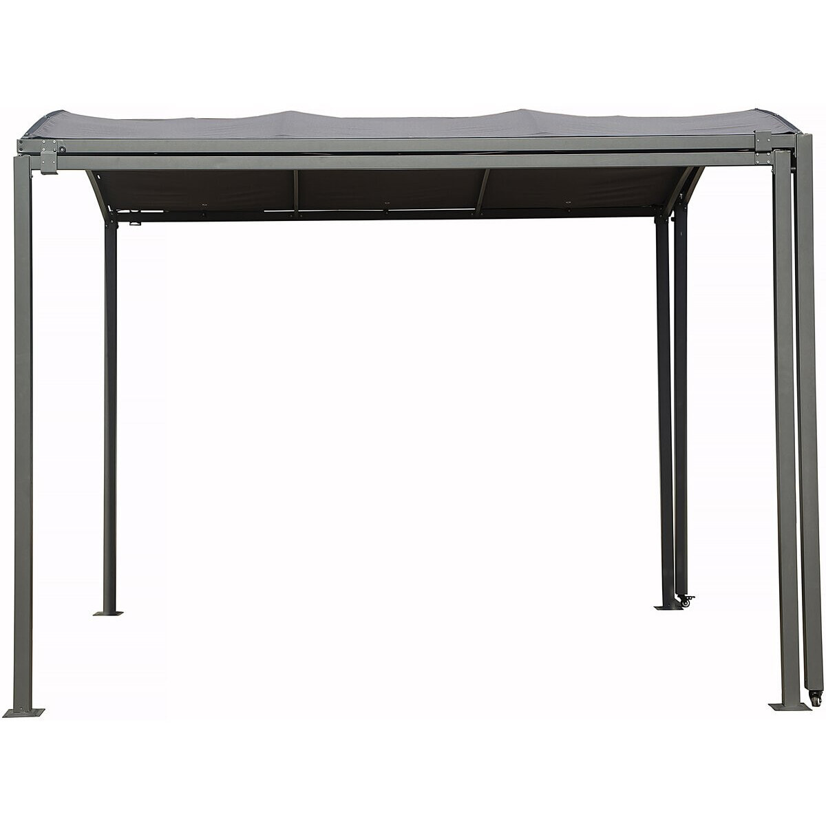 Carport en métal extensible " Mathis" - 303/566 x 295 x 240 cm - Gris