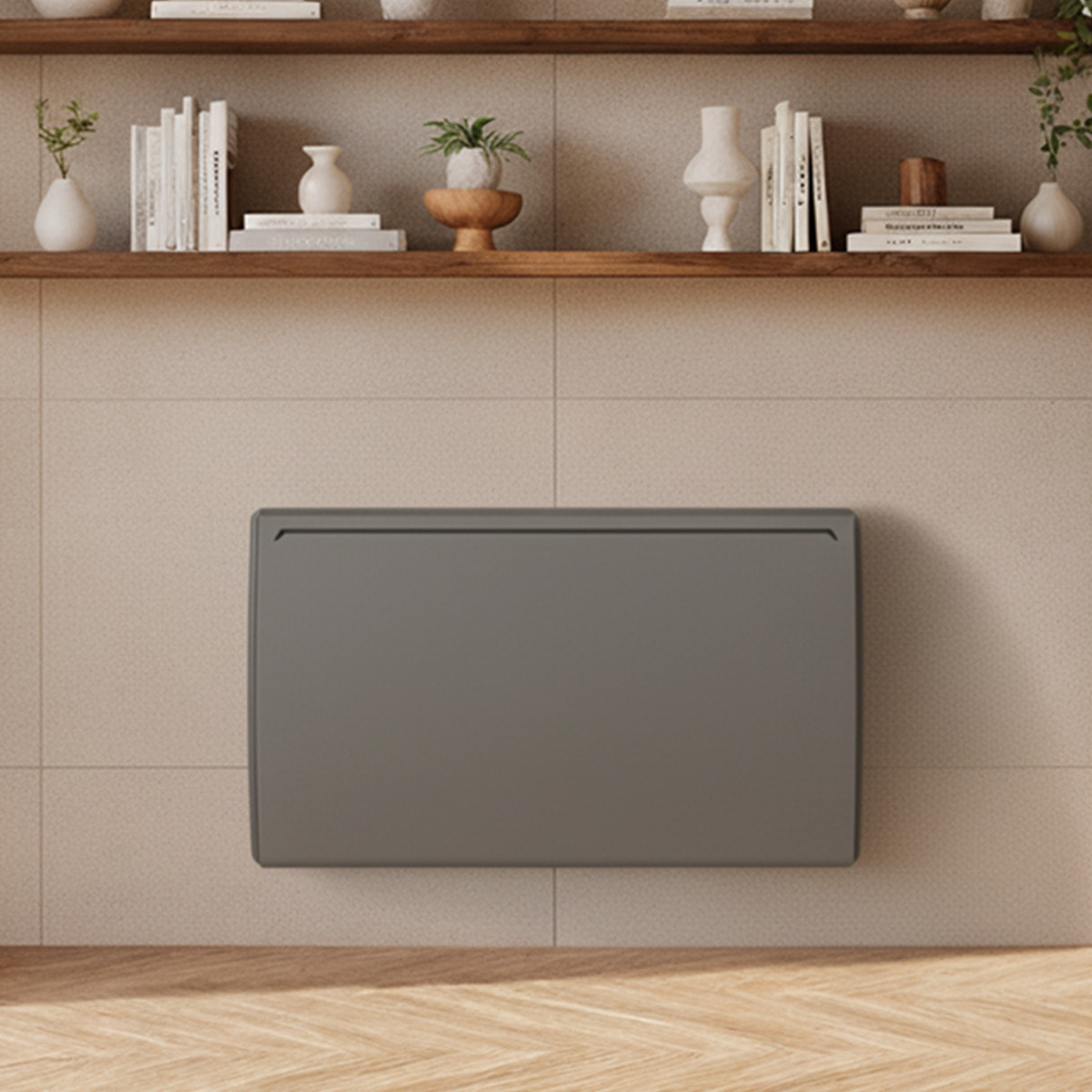 Radiateur a inertie ceramique 1500W Horizontal et bombe Gris