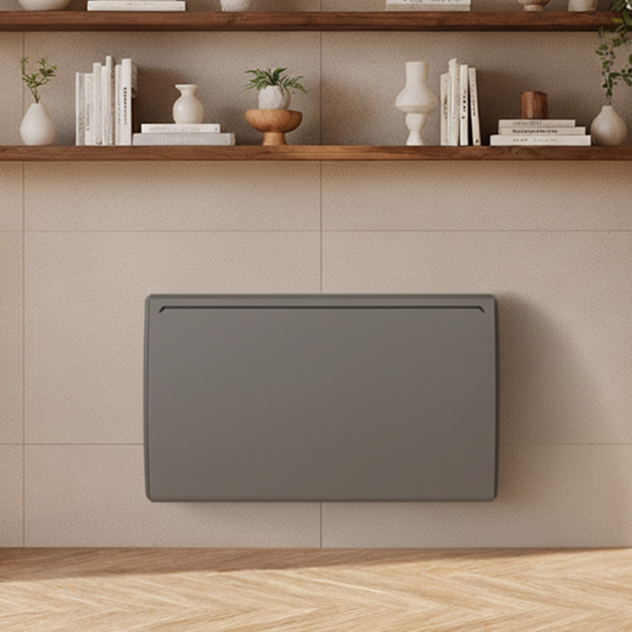 Radiateur a inertie ceramique 1500W Horizontal et bombe Gris