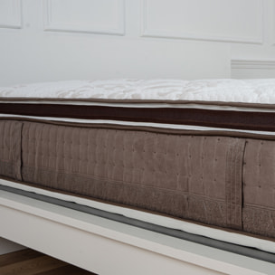 Materasso Luxury Ginflex Matrimoniale 160x200 Altezza 28cm Memory Foam 3 Strati Sfoderabile CON TOPPER INTEGRATO SGANCIABILE Tessuto Damascato e Fascia in Velluto (Antiacaro - Anallergico - Antibatterico - Ergonomico)