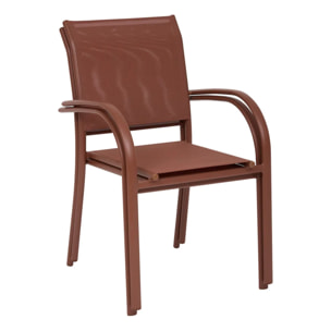 Fauteuil de jardin Piazza empilable acajou