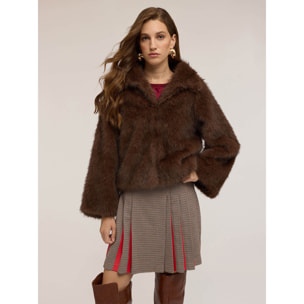 Motivi - Giubbotto corto con collo alto - Marrone