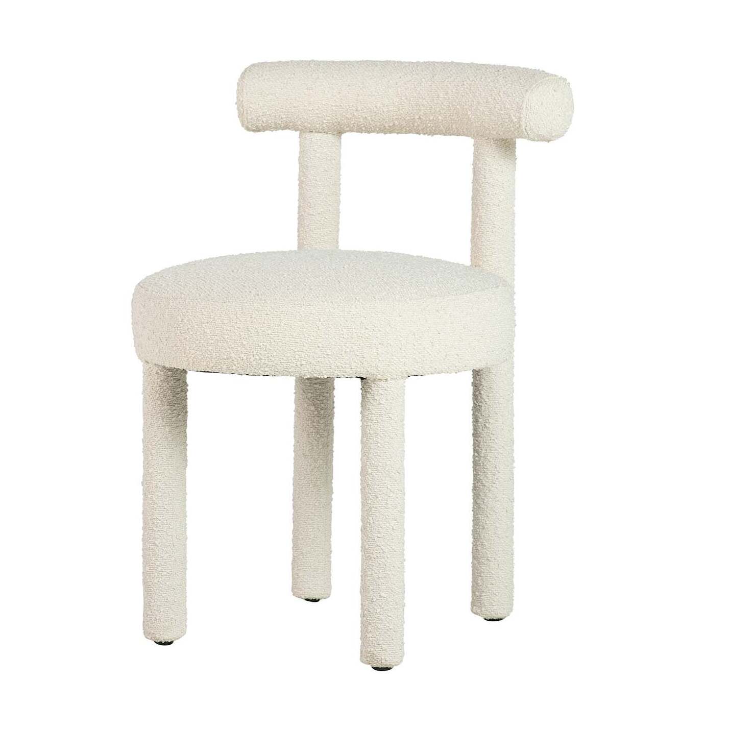 Silla Madera Arce Boucle Blanca 49x52x75 Cm