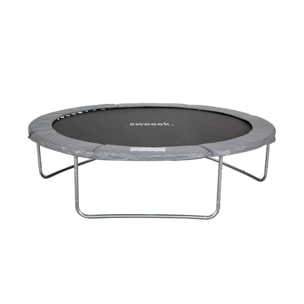 Trampoline rond Ø 305cm gris avec son filet de protection - Mars - Trampoline de jardin 3m 300 cm | Qualité PRO. | Normes EU