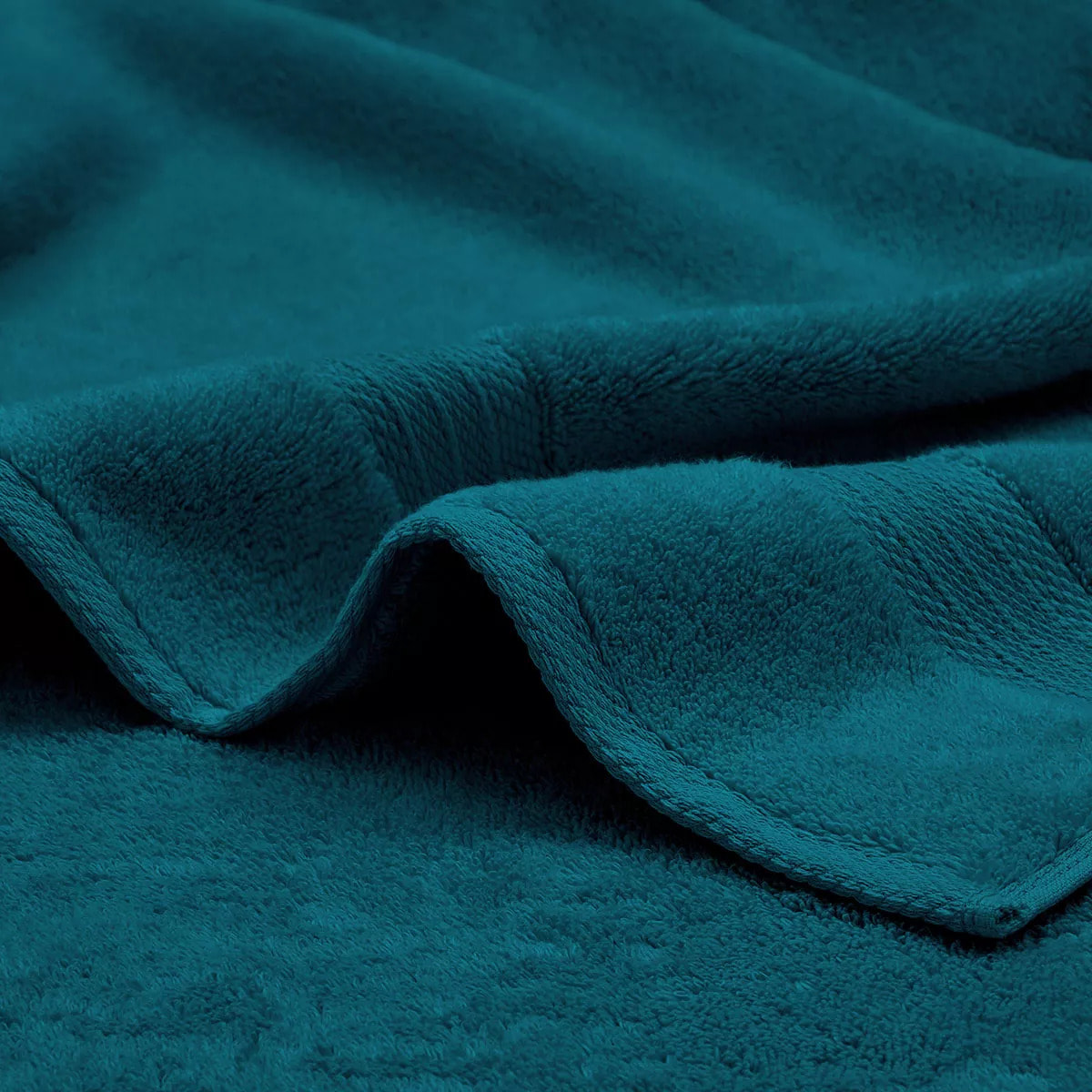 Carre avec oeillet pur coton 550 g/m² uni bleu Elea canard