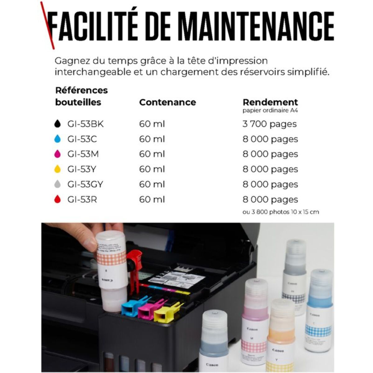Imprimante jet d'encre CANON Megatank G650