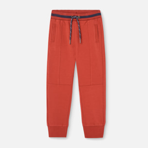 PantalÃ³n liso en felpa de color naranja, PantalÃ³n, niÃ±o