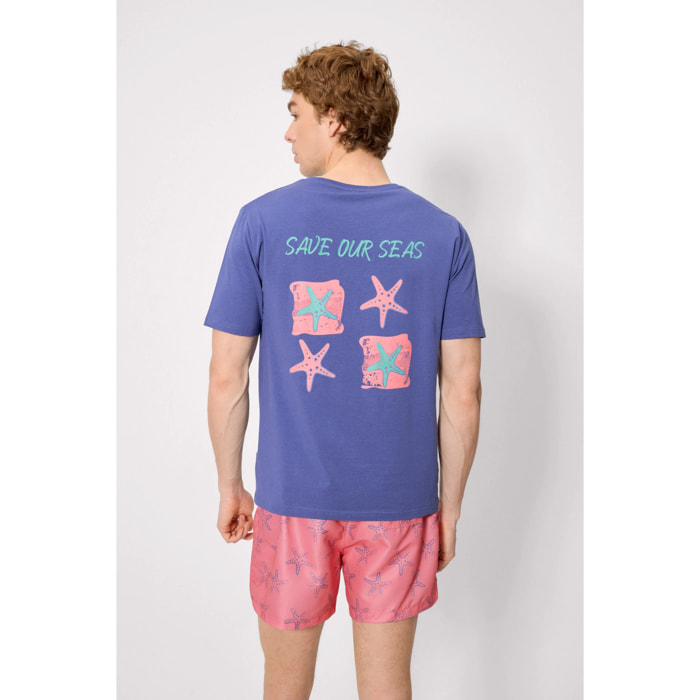 T-shirt a maniche corte Blu