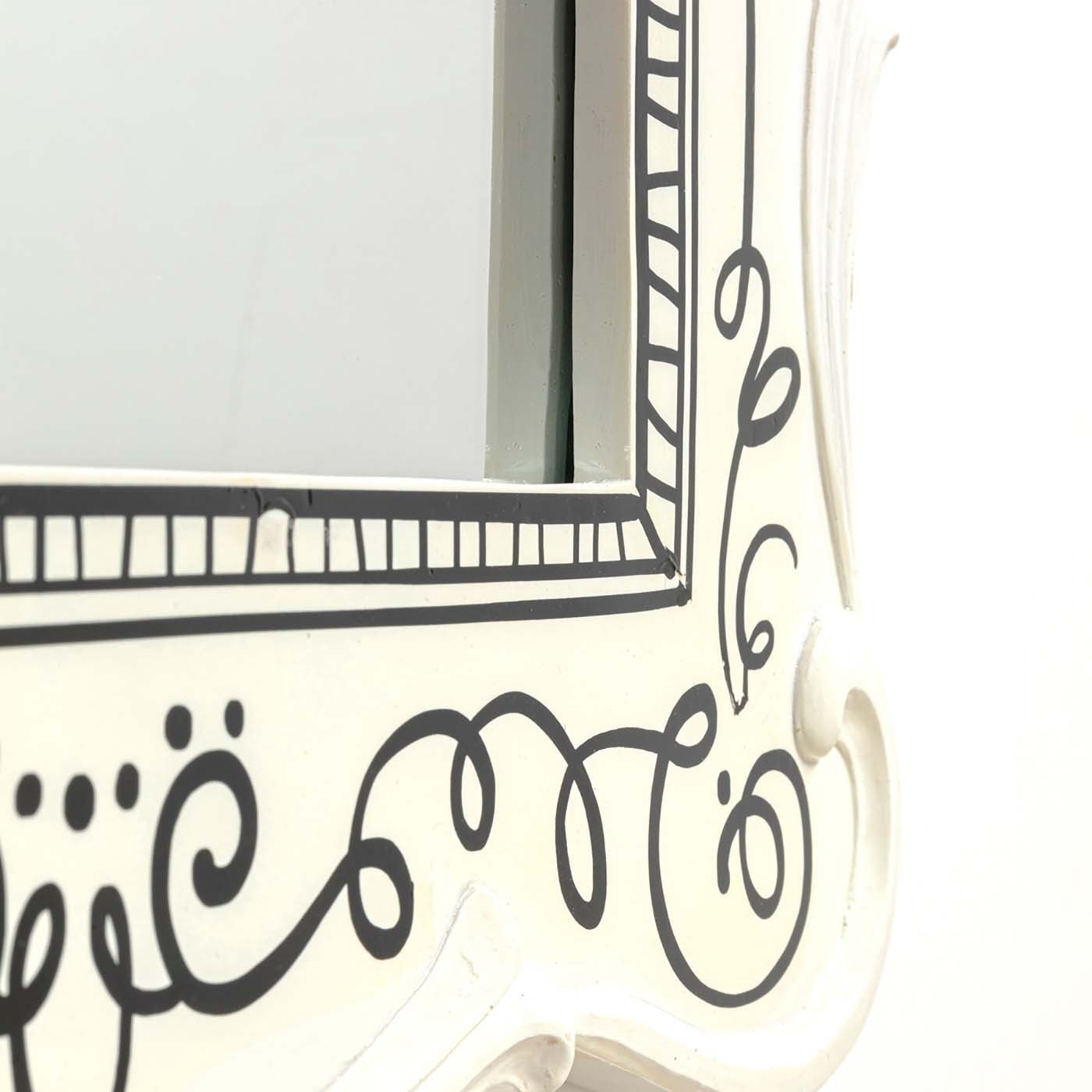 Miroir Favola 67x50cm blanc et noir Kare Design