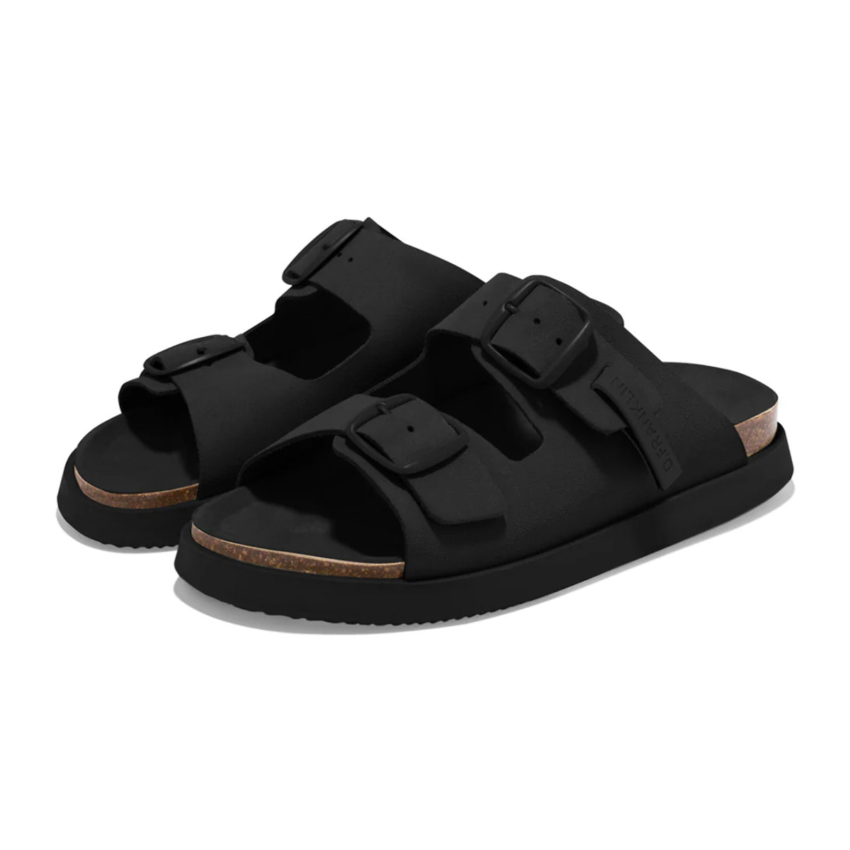 Sandalias Vibe Unisex Cierre Hebilla Color Negro