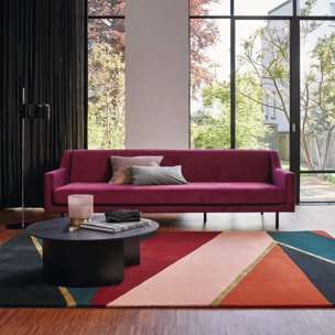 Tapis salon et chambre fait à la main en laine motif géométrique VANI