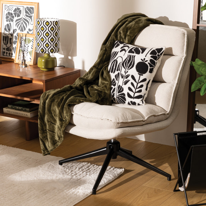Fauteuil pivotant "Harper" lin
