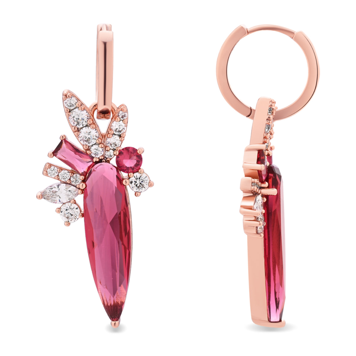 Pendientes Boys acabado oro rosa 18k