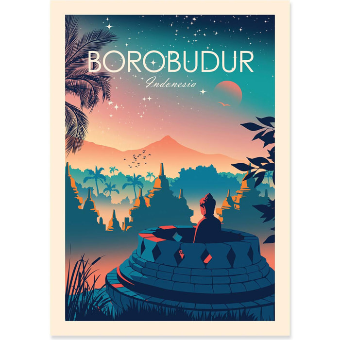 Affiche - Borobudur Indonesia - Studio Inception