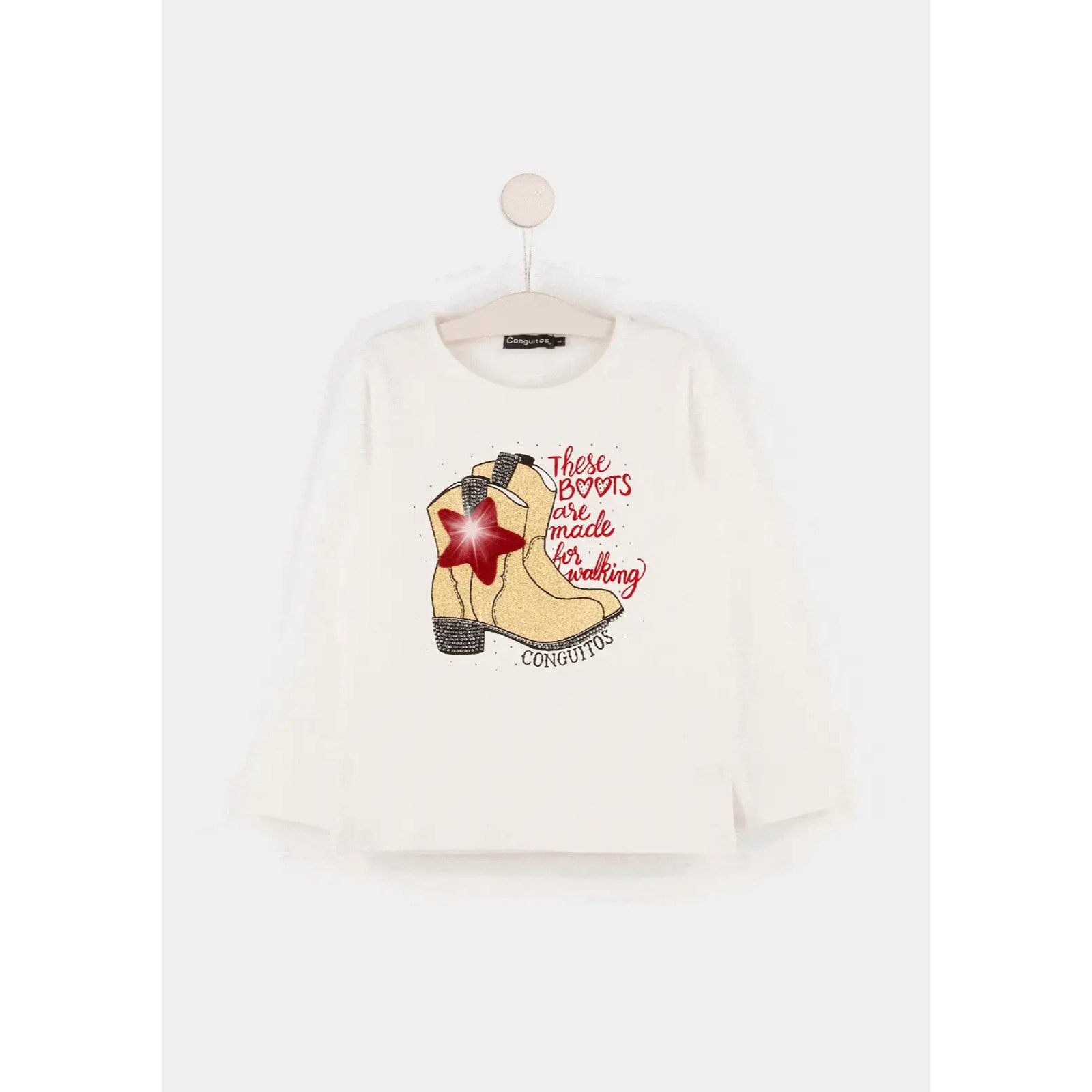 Maglietta "Boots" da bambina con luci