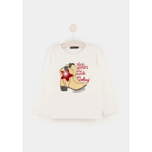 Maglietta "Boots" da bambina con luci