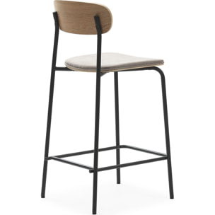 Lot de 2 tabourets de bar en tissu - SVALA