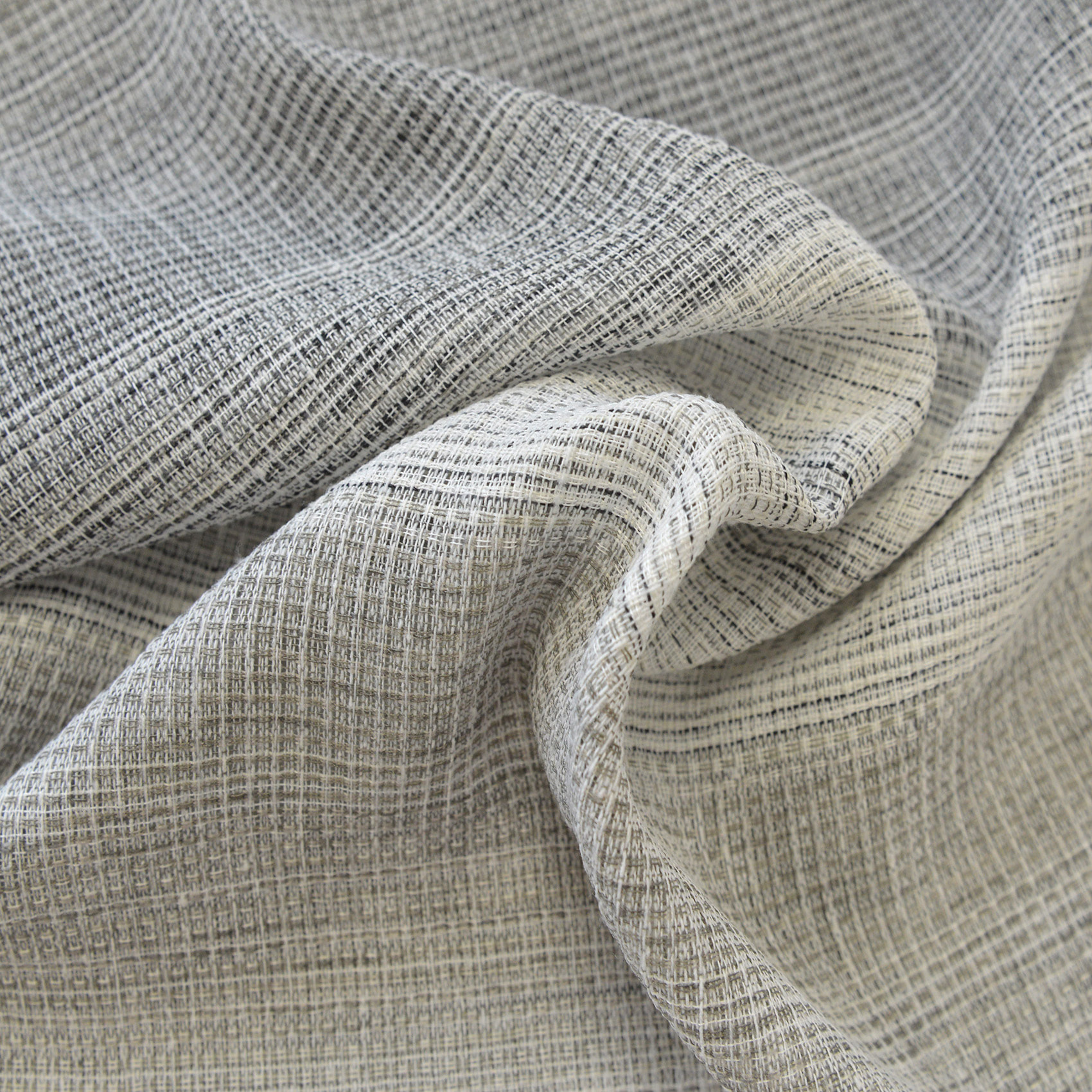 Tissu à rayures en voile d'étamine - Gris clair