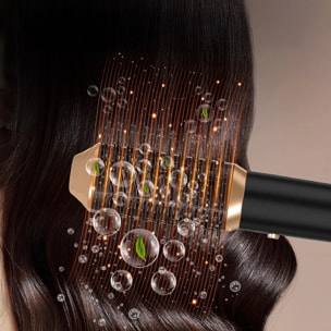 Secador de pelo plegable 5 en 1 con tecnología iónica, 1000 W de potencia y 3 niveles de temperatura ajustable.