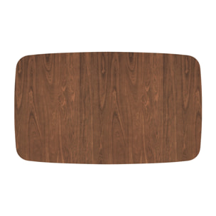 Table rectangulaire 4/6 personnes extensible en bois foncé 150/180 cm - Oman