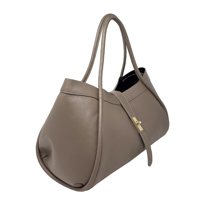 Borsa a Mano Elegante da Donna in Pelle Martellata