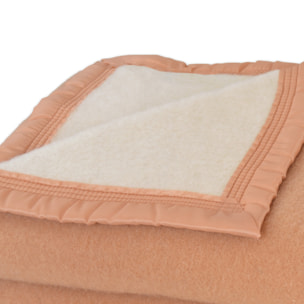 Couverture en 100% pure laine vierge 500g/m² - Rose poudré