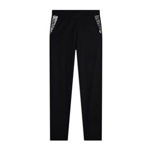Pantaloni in jersey con apertura tasche animalier