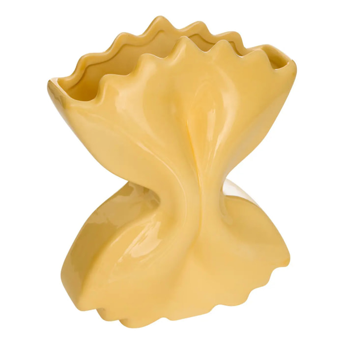 Vase Della Pasta en céramique 17x9,1x21,7cm Jaune