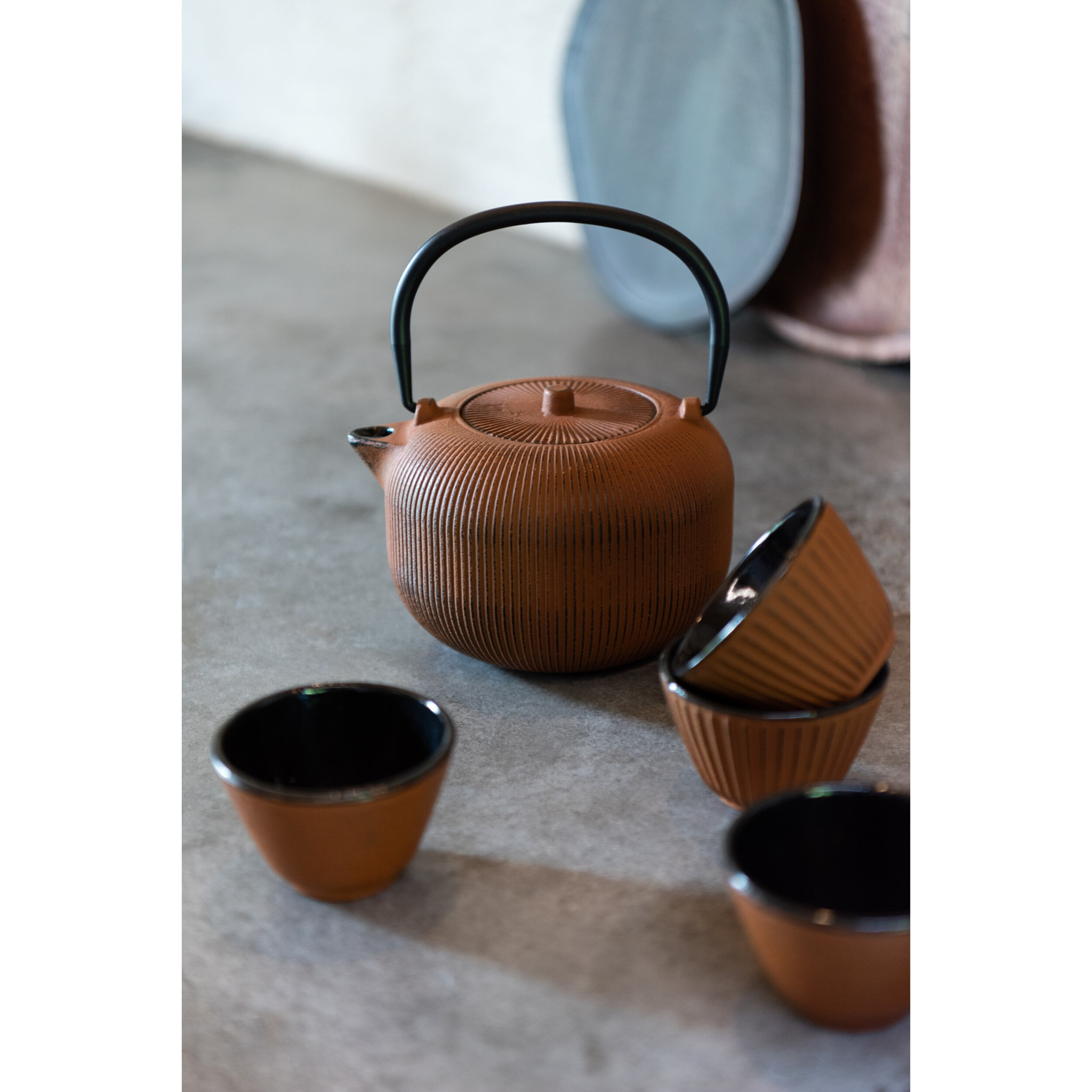 J-Line tasse - métal - brun - 2 boîtes de 2 pièces