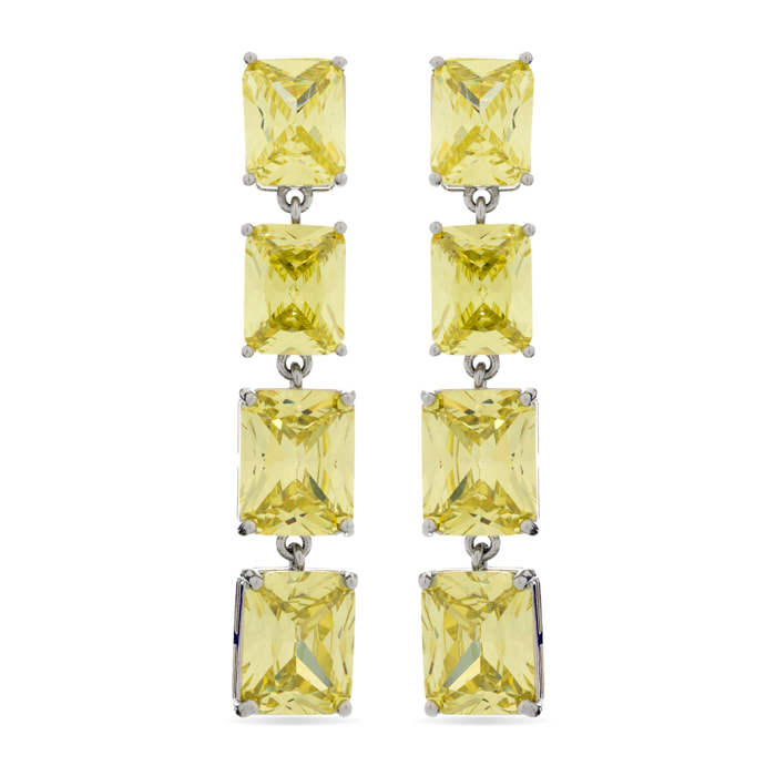 Pendientes Lux by Lux acabadoss en rodio