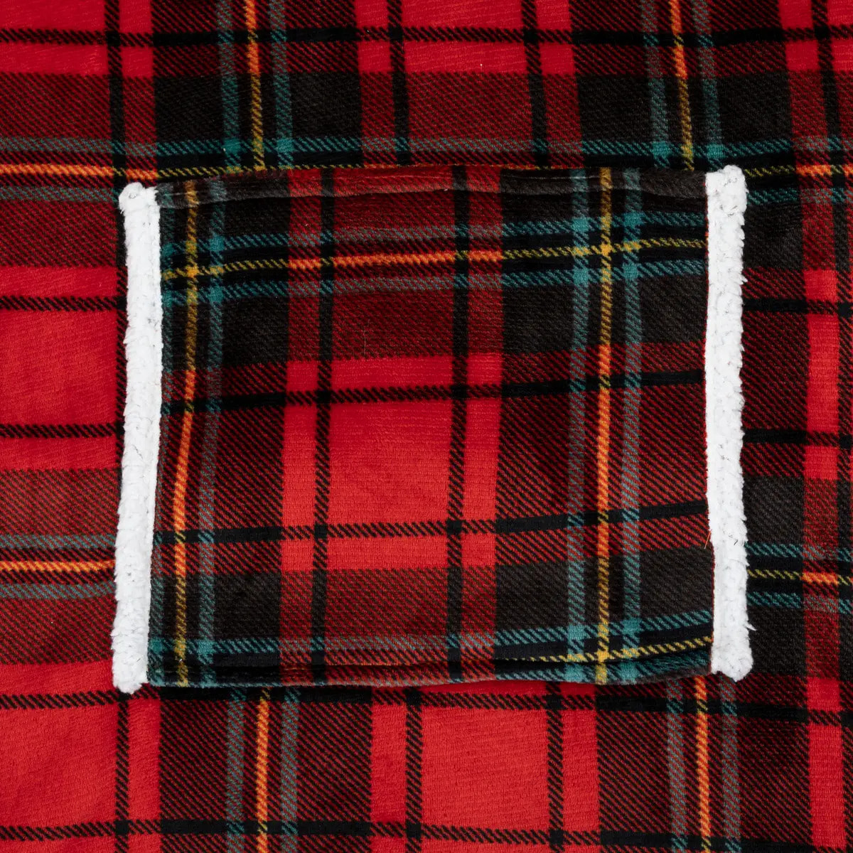 Plaid "Hoodie" 85x118cm rouge imprimé tartan