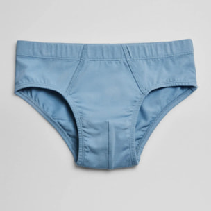 Confezione da 2 slip in cotone blu e grigio per bambini