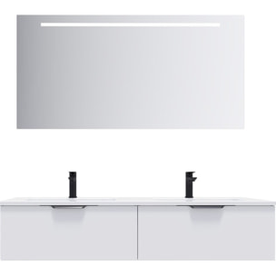 Ensemble double vasque 2 tiroirs + miroir - SOHO