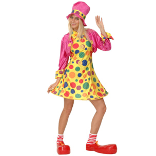 Costume Carnevale Lady Clown Multicolore Donna