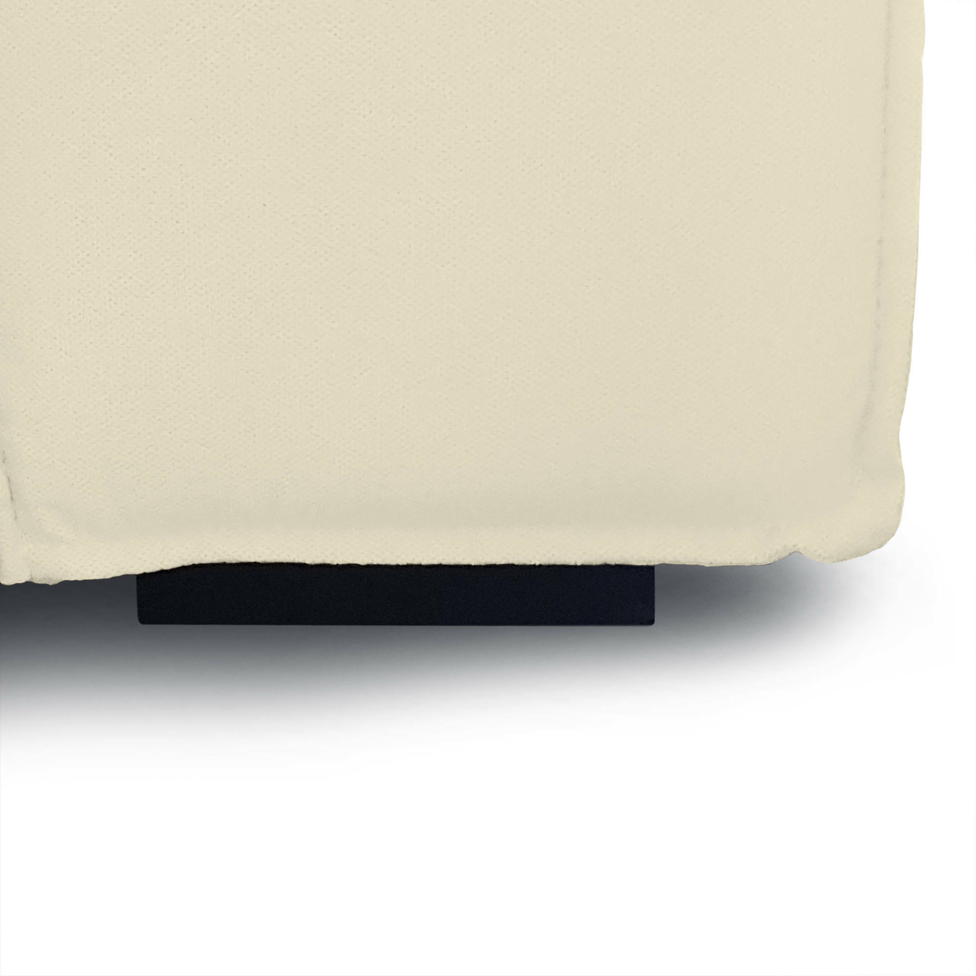 Pouf Assisi, Pouf da salotto, Poltroncina relax in tessuto imbottito, 100% Made in Italy, 100x70h43 cm, Beige
