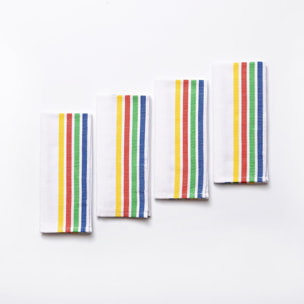 Juego de 12 manteles individuales 30x45cm 100% algodón con diseño de rayas