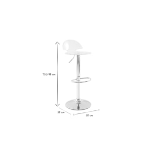 Tabourets de bar design plexiglas transparent (lot de 2) ORION