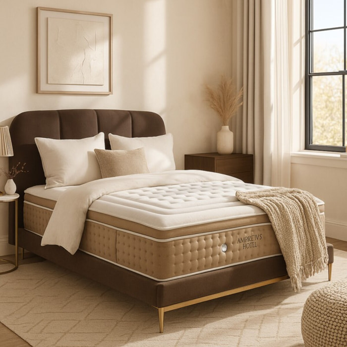 Matelas Ibiza | 33 cm | Mémoire de forme , Gel, Ressorts ensachés | Surmatelas intégré & 15 zones de confort