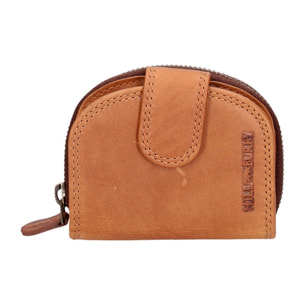 Portafoglio uomo in vera pelle - Modello False - Chiusura zip - 10.0 x 9.0 x 3.5 cm