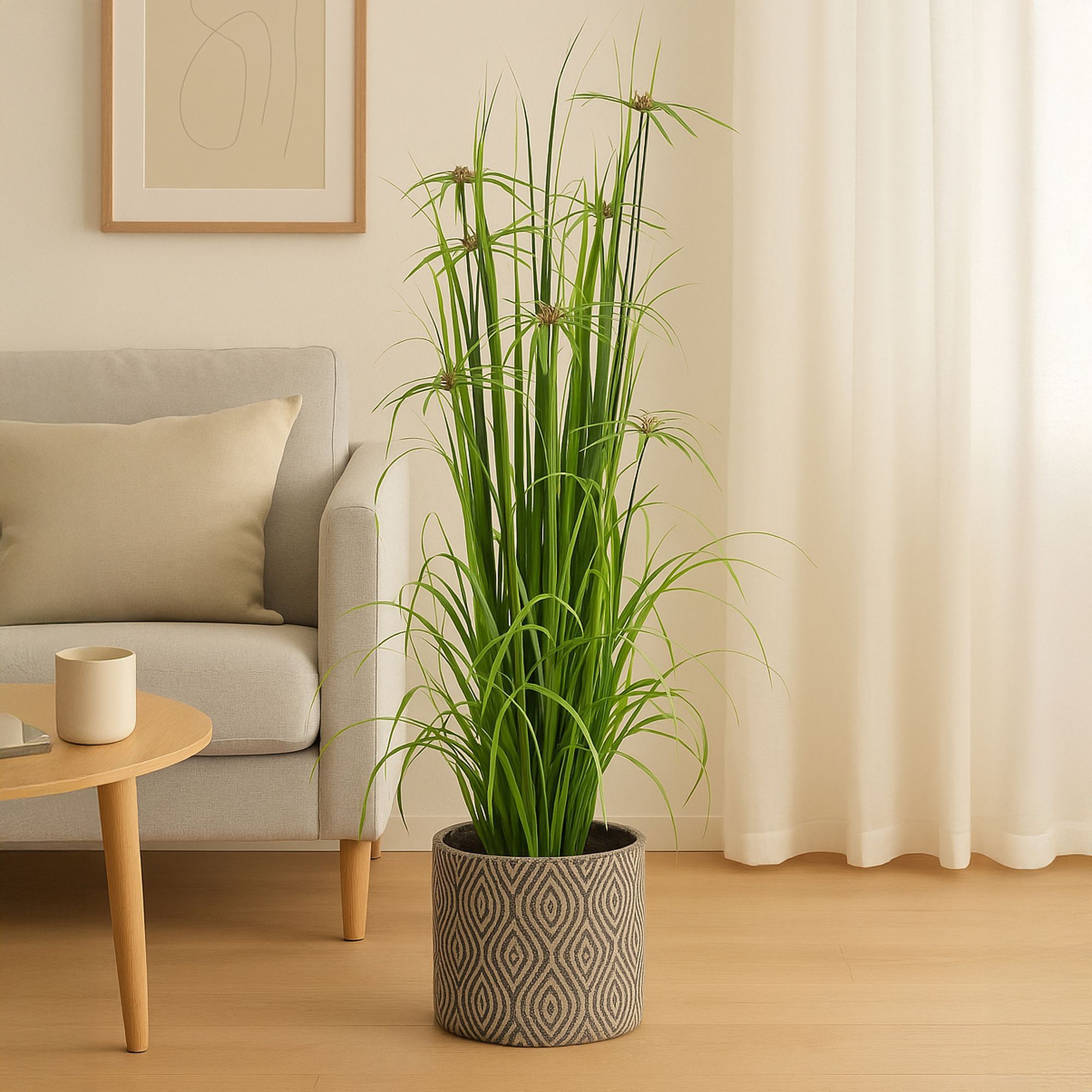 Plante graminée avec fleurs artificielle h150cm AQUAPLANTER