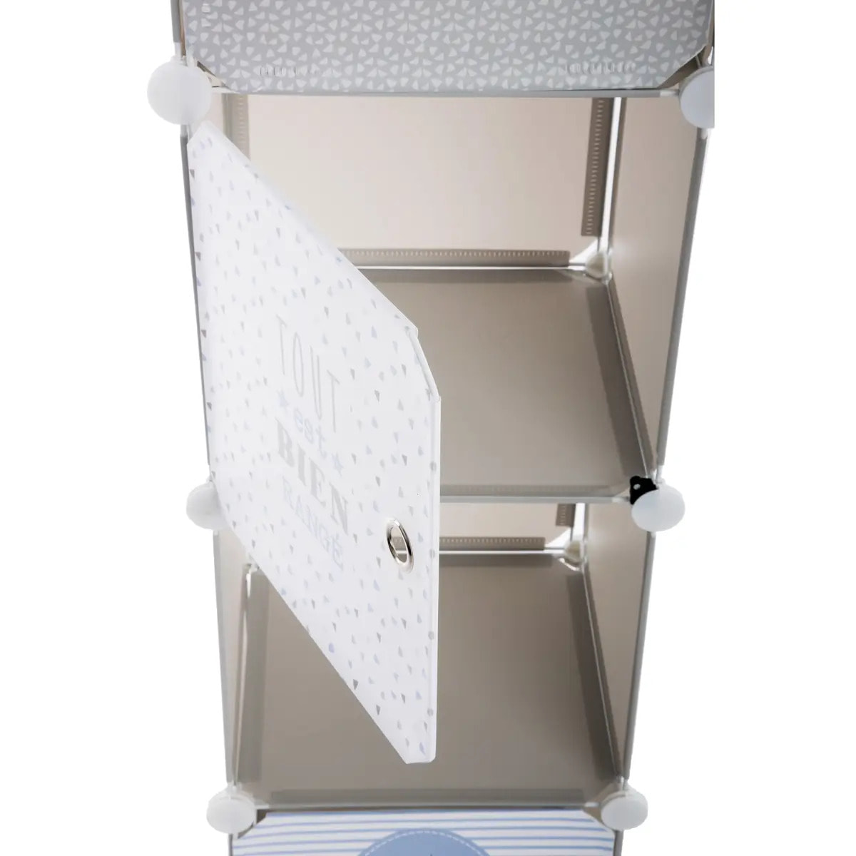 Casiers de rangement enfant "Colonne" gris 34x139cm