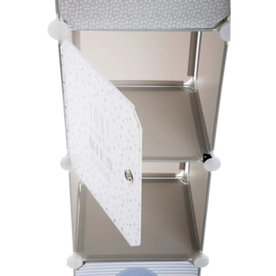 Casiers de rangement enfant "Colonne" gris 34x139cm