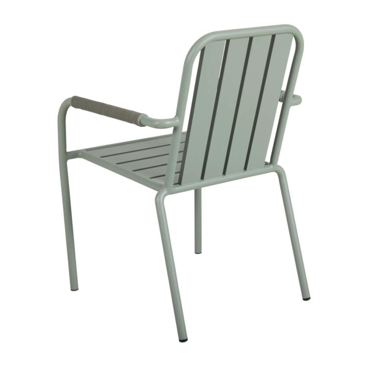 Chaise de jardin en aluminium vert argile (lot de 2) OSLO