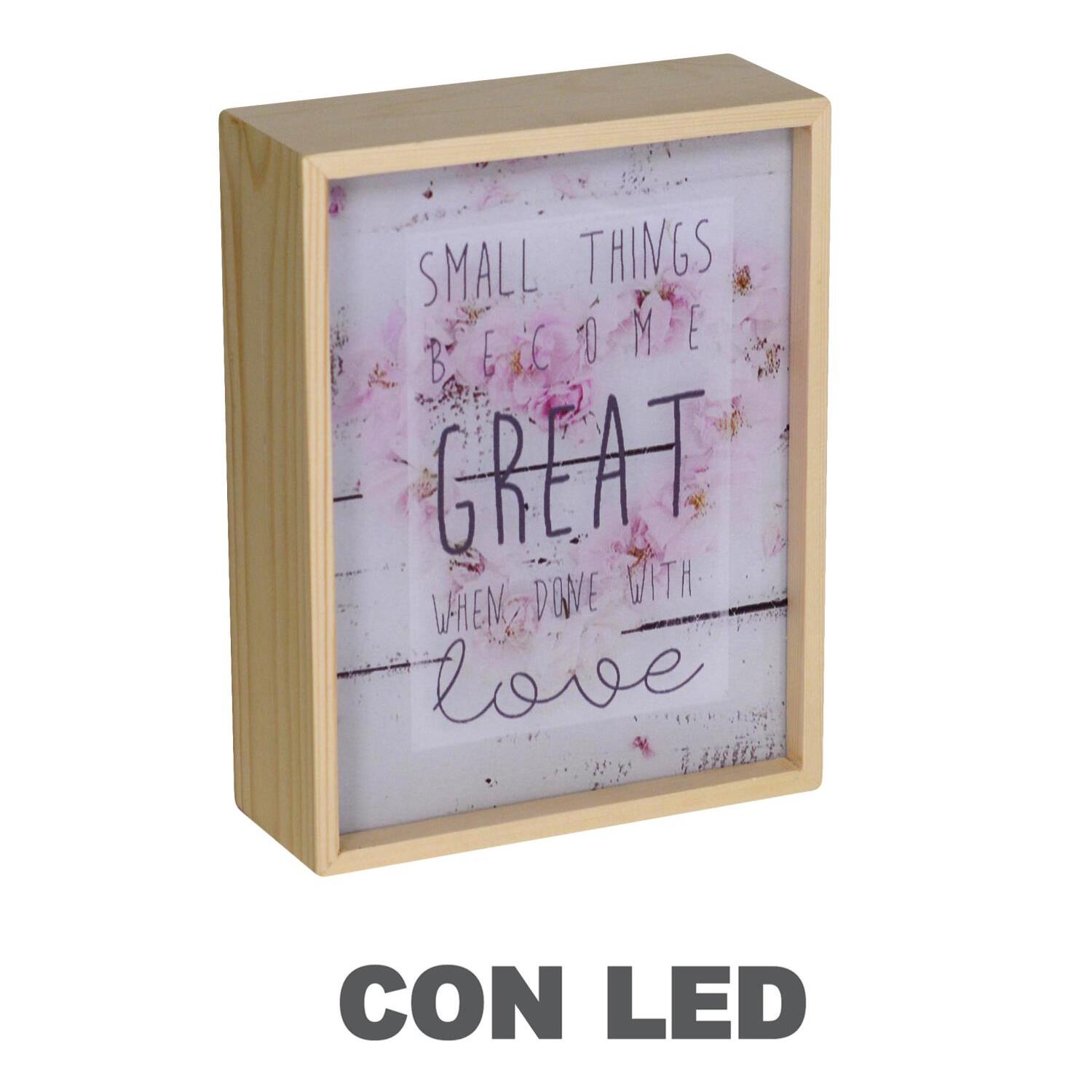 Lampada led con scritte cm20x8h26