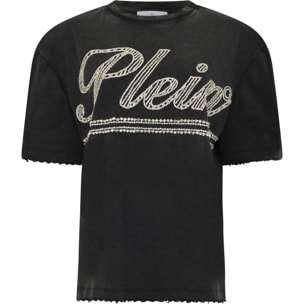 PHILIPP PLEIN Man Fit T-Shirt Strass Signature