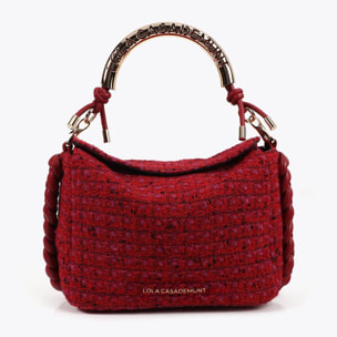 Borsa a tracolla Tweed con manico metallico personalizzato