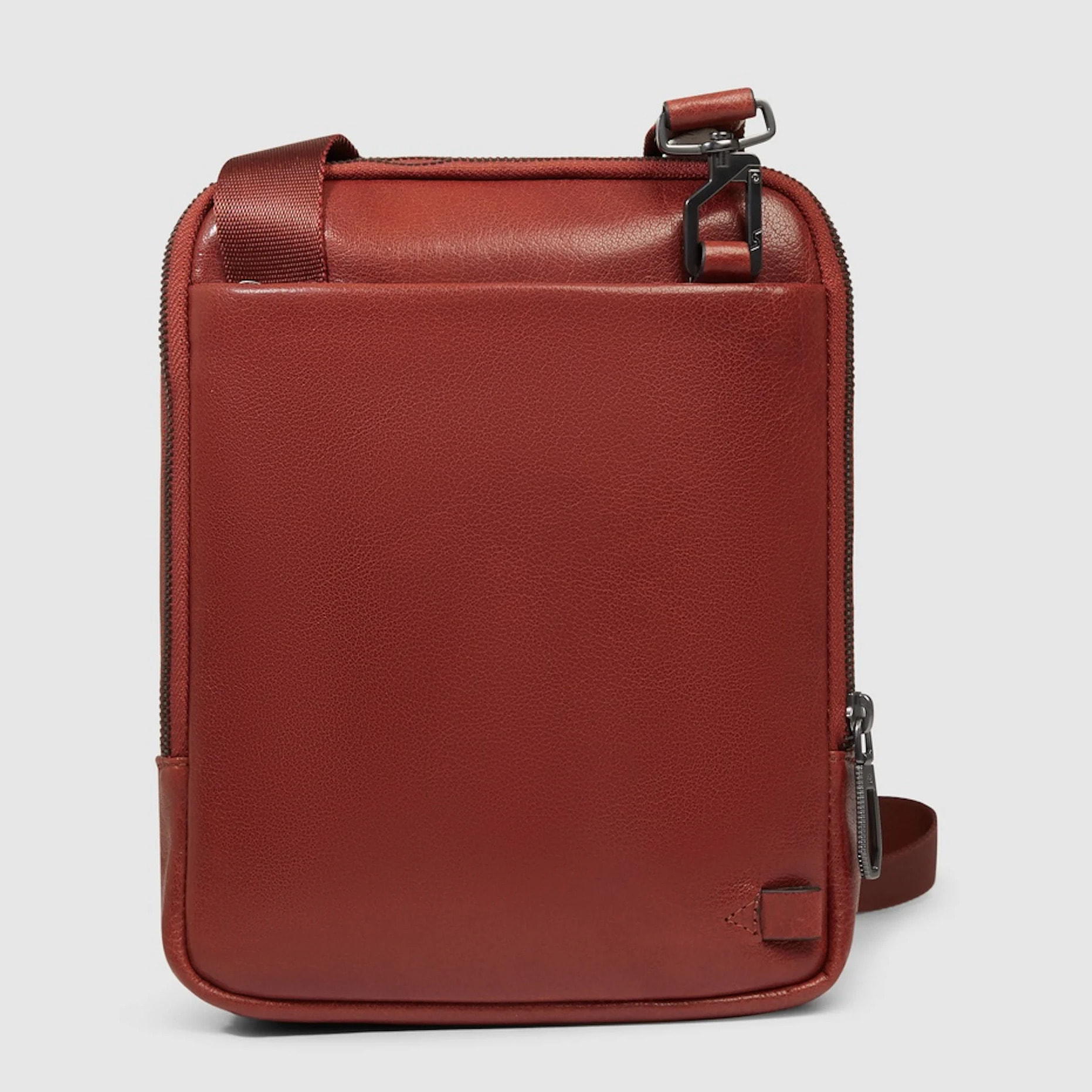 Piquadro Borsello in pelle porta iPad®mini con tasca per AirPods® e protezione RFID