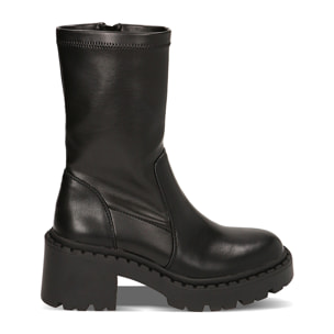 Botines negros tacón 6,7 cm